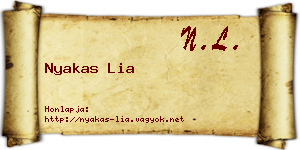 Nyakas Lia névjegykártya